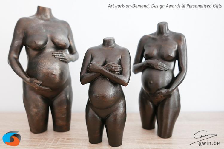 Zwangerschapsbeeldje - 3D-Zwangerschapsbeeldje - Zwangerschapsbuik - 3D print - 3D fotografie - buik print - impression ventre - 3D belly